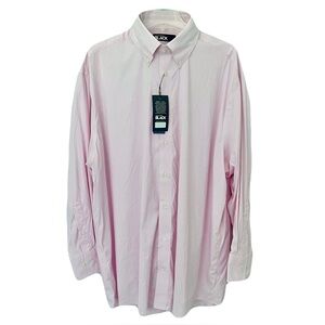NWT Westport Black Pink Gingham Long Sleeve Button Down Shirt, Size 3XB